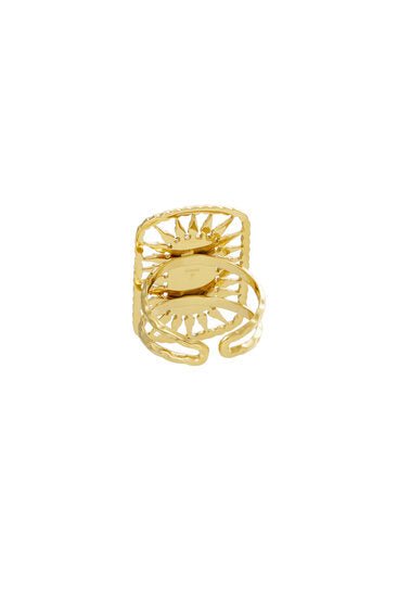 Ring barok langwerpig - Roze - Medase