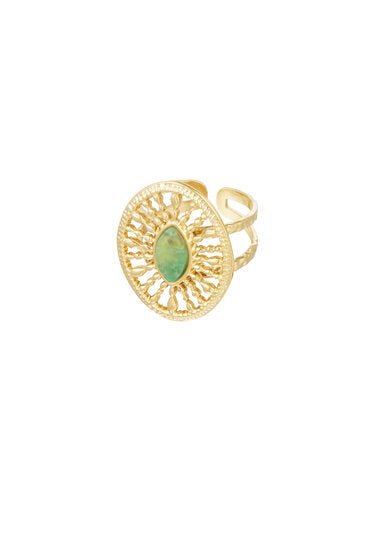 Ring barok oval - Groen - Medase