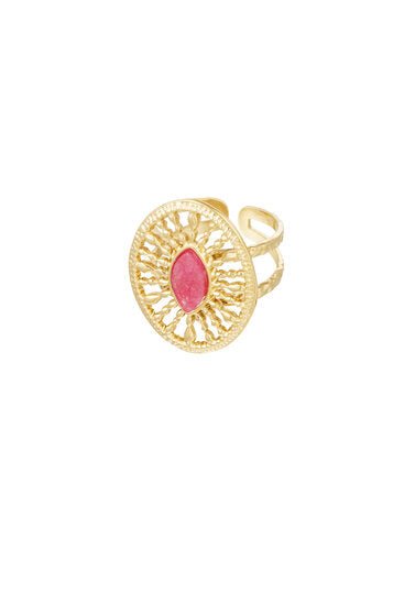 Ring barok oval - Roze - Medase