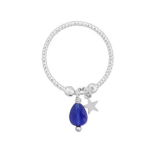 Ring blue star - Maat 16/17/18 - Medase