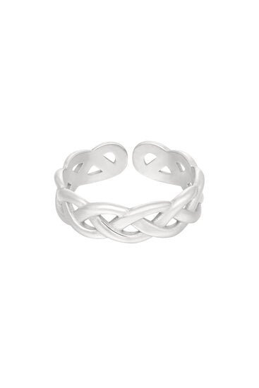 Ring braided - Zilver Maat 16 - Medase