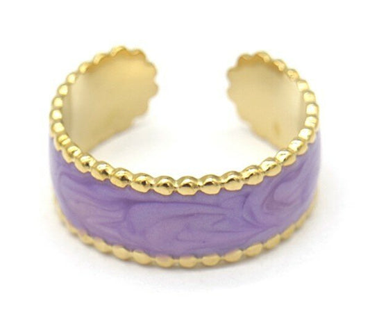 Ring colored - Goud/Paars - Medase