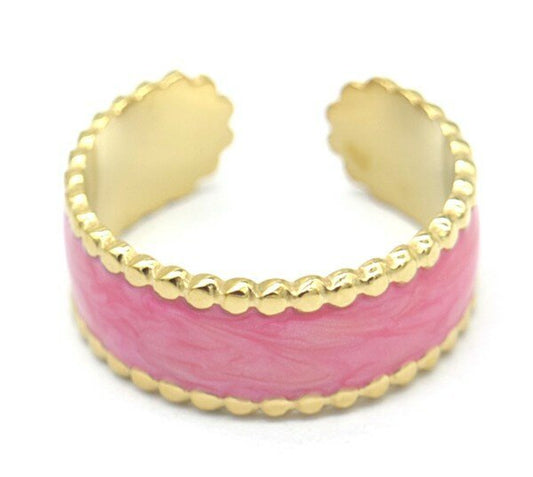 Ring colored - Goud/Roze - Medase