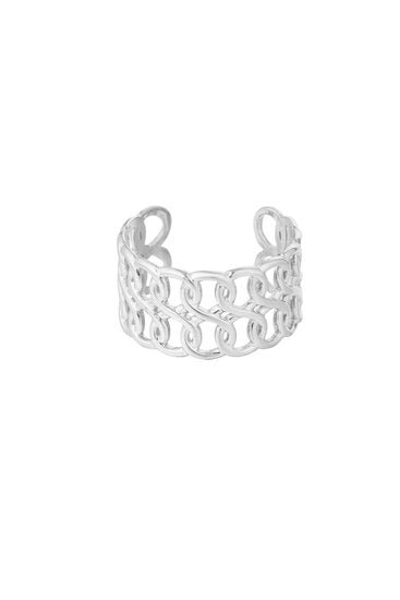 Ring dubbel chain - Zilver - Medase