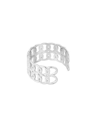 Ring dubbel chain - Zilver - Medase