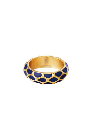 Ring giraf - Goud/Blauw - MT 16 - Medase