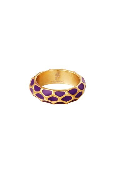 Ring giraf - Goud/Paars - MT 16 - Medase