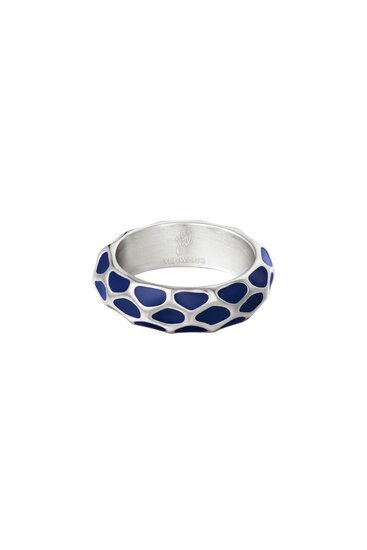 Ring giraf - Zilver/Blauw - MT 16 - Medase