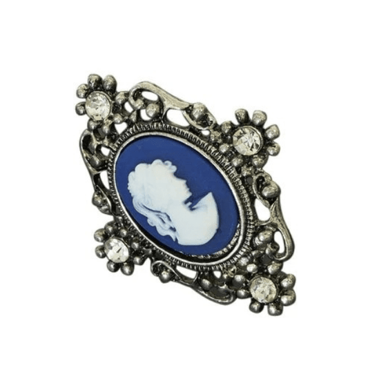 Ring met cameo - Blauw - Medase
