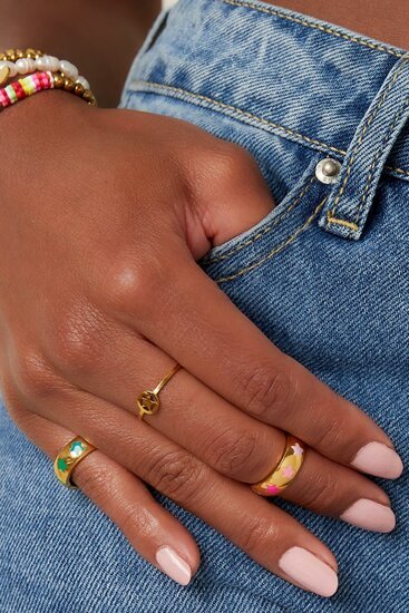 Ring stars blauw - Maat 16 - Medase