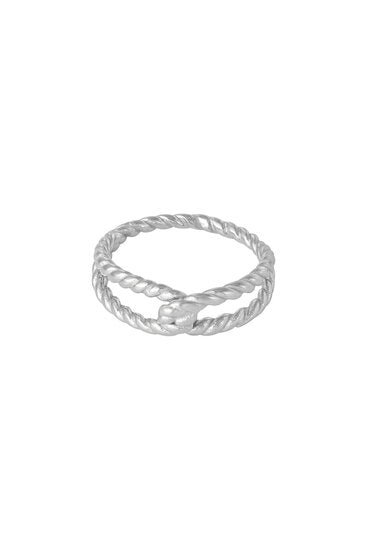 Ring Twisted Rope Zilver Mt 17 - Medase