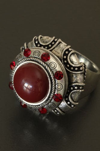 Ring zilver/rood - Medase