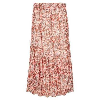 Rok flowers - Oranjerood - Maat S - Medase