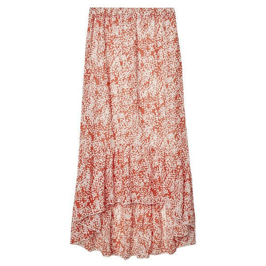 Rok flowers - Oranjerood - Maat S - Medase