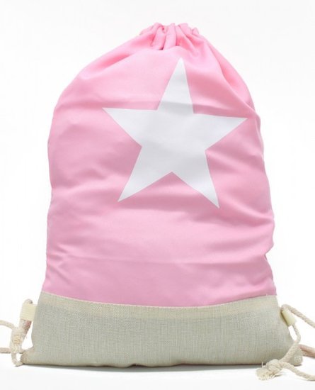 Rugzak / schooltas/ gymtas star - Roze - Medase