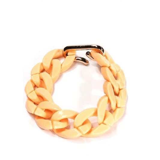 Schakel armband - zalm roze - Medase