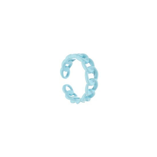 Schakel ring - Blauw - Medase