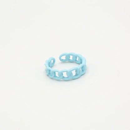 Schakel ring - Blauw - Medase
