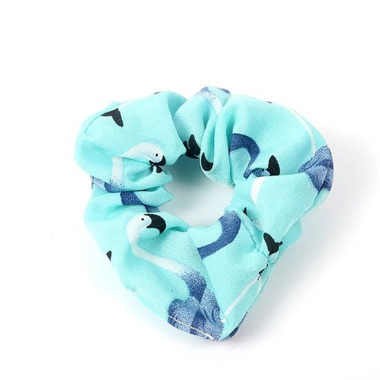 Scrunchie flamingo - Blauw - Medase