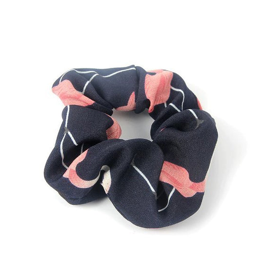 Scrunchie flamingo - D.blauw - Medase