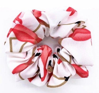 Scrunchie flamingo - Wit - Medase