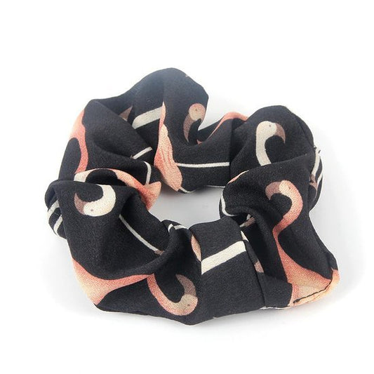 Scrunchie flamingo - Zwart - Medase