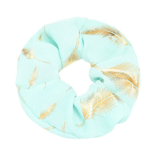 Scrunchie golden feather - Blauw - Medase