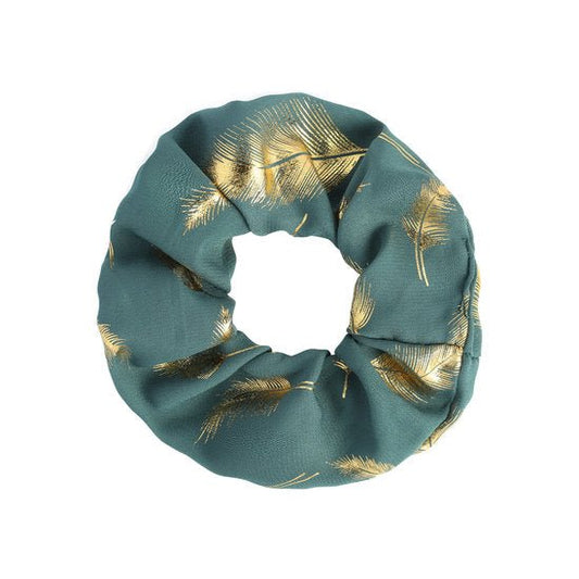 Scrunchie golden feather Groen - Medase