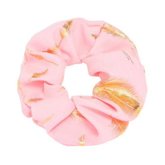 Scrunchie golden feather - Roze - Medase