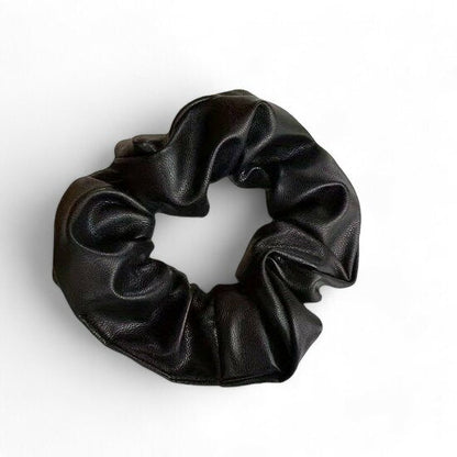 Scrunchie lederlook - Zwart - Medase
