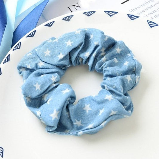 Scrunchie licht jeans blauw - Ster - Medase