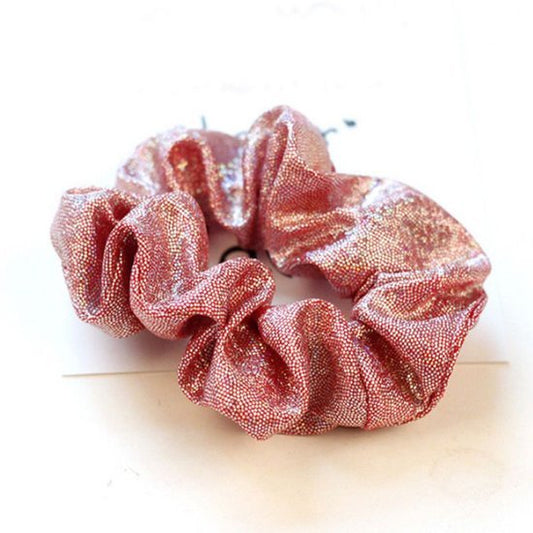Scrunchie metallic glitter - Rozerood - Medase