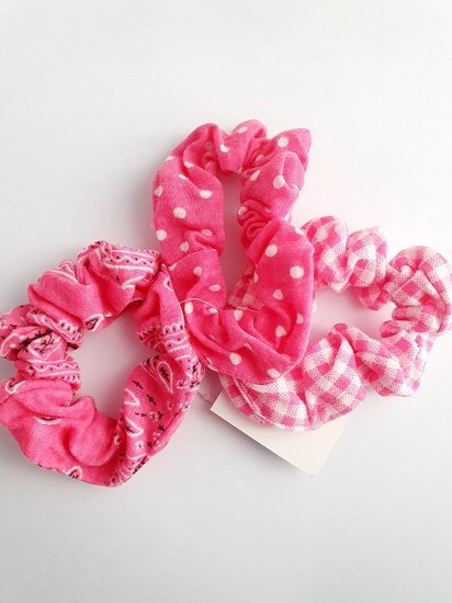 Scrunchie set 3 stuks - Roze - Medase