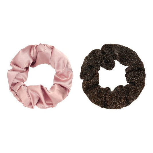 Scrunchie set glitter - Roze/koper - Medase