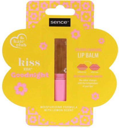 Verpakking van Sence Kiss Me Goodnight Colour Changing Lip Balm met citroengeur