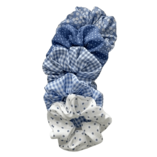 Set scrunchies - Blauw - Medase