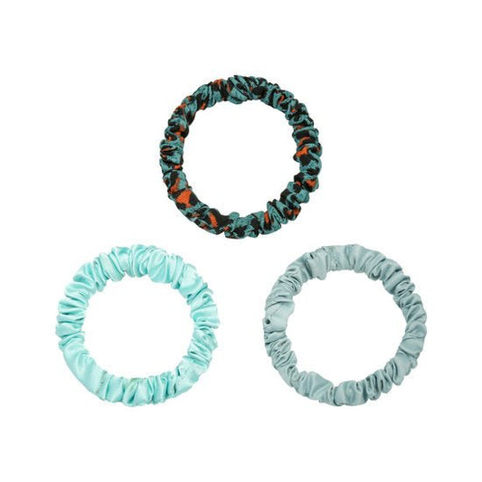 Set van 3 haarelastieken - Blauw - Medase