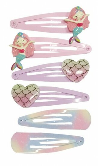 Set/6 klik klak speldjes mermaid - Medase