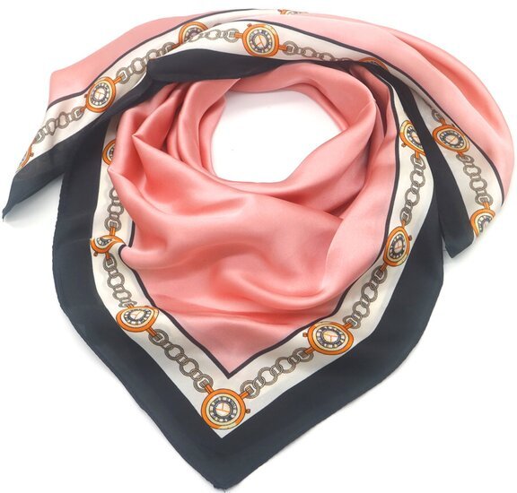 Silky feel sjaal klok - Roze/Zwart - Medase