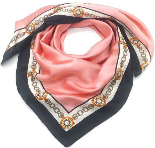 Silky feel sjaal klok - Roze/Zwart - Medase