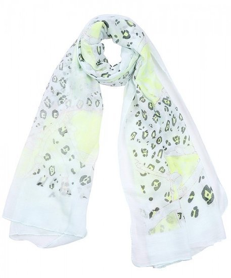 Sjaal luipaard print glitter - Geel - Medase