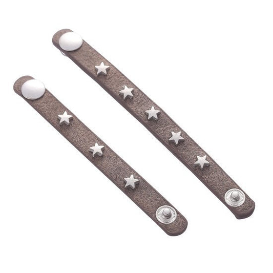 Sjaal riempjes stars - Bruin - Medase
