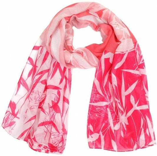 Sjaal summer leaves - Roze - Medase