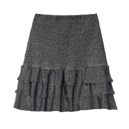 Skirt festive grijs - Maten S - M - L - Medase