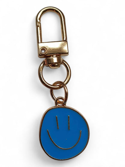 Sleutelhanger Smiley Bag Charm – Kleurrijke Tashanger met Gouden Clip - Medase