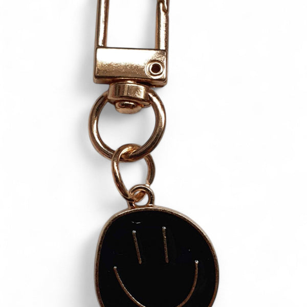 Sleutelhanger Smiley Bag Charm – Kleurrijke Tashanger met Gouden Clip - Medase