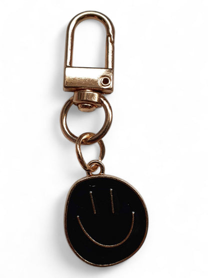 Sleutelhanger Smiley Bag Charm – Kleurrijke Tashanger met Gouden Clip - Medase