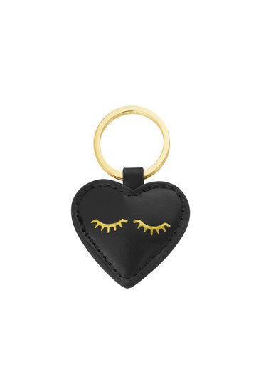 Sleutel/tas hanger heart - Zwart - Medase