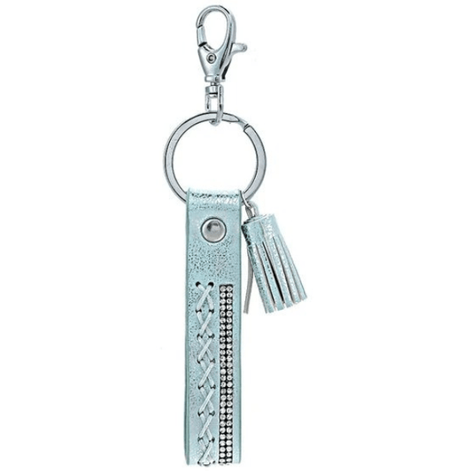 Sleutel/tas hanger leather strap - Blauw - Medase