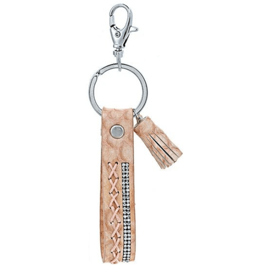 Sleutel/tas hanger leather strap - Zalm - Medase